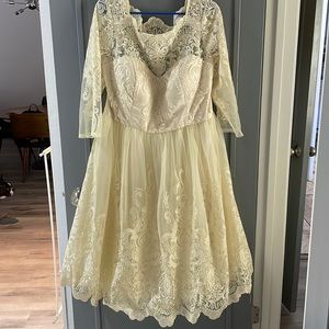 Chi chi London Antique Gold Dress Size 20